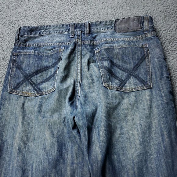 Kenneth Cole Reaction Straight Fit Jeans Mens Size 36x33 Measured Blue - Picture 8 of 10